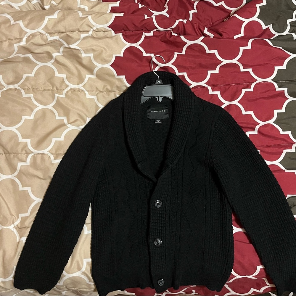 Black Cardigan Sweater